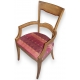 Fauteuil modèle Orphey, teinte Youna et rouge