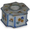 White and blue inkwell, made of earthenware, marked ‘Moinat SA’ – Antiques and home décor
