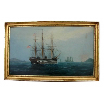 Paintings | Painting entitled ‘Bateau’, signed DUBREUIL. Moinat SA  – Antiques and home décor