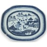 Plat en porcelaine bleu et blanc décor