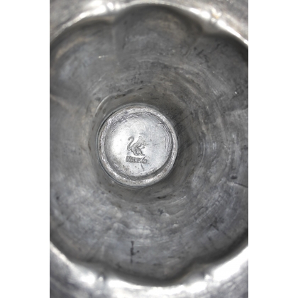 Hammered pewter footed bowl, marked ‘Moinat SA’ – Antiques and home décor