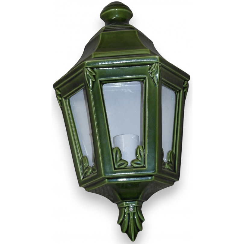  Lanterne Applique en céramique verte sur  Moinat SA  - Antiquités décoration
