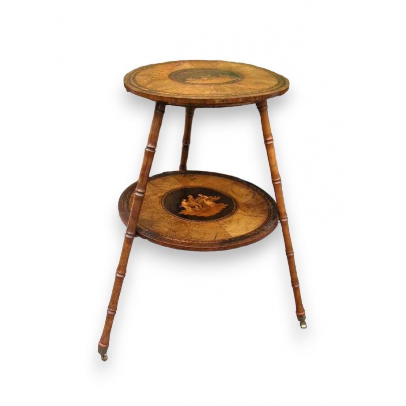 Kleiner runder tisch marquetée. - Moinat SA - Antiquités décoration
