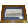 Coloured engraving ‘Steamer Western’ by Moinat SA – Antiques and decorative items – Engravings, lithographs