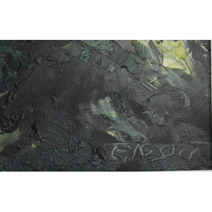 Tableau \"Eglise de Château-d\'Oex\" signée E. ROSSET