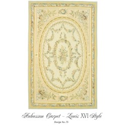 Tapis Aubusson style Louis XVI, dessin 75