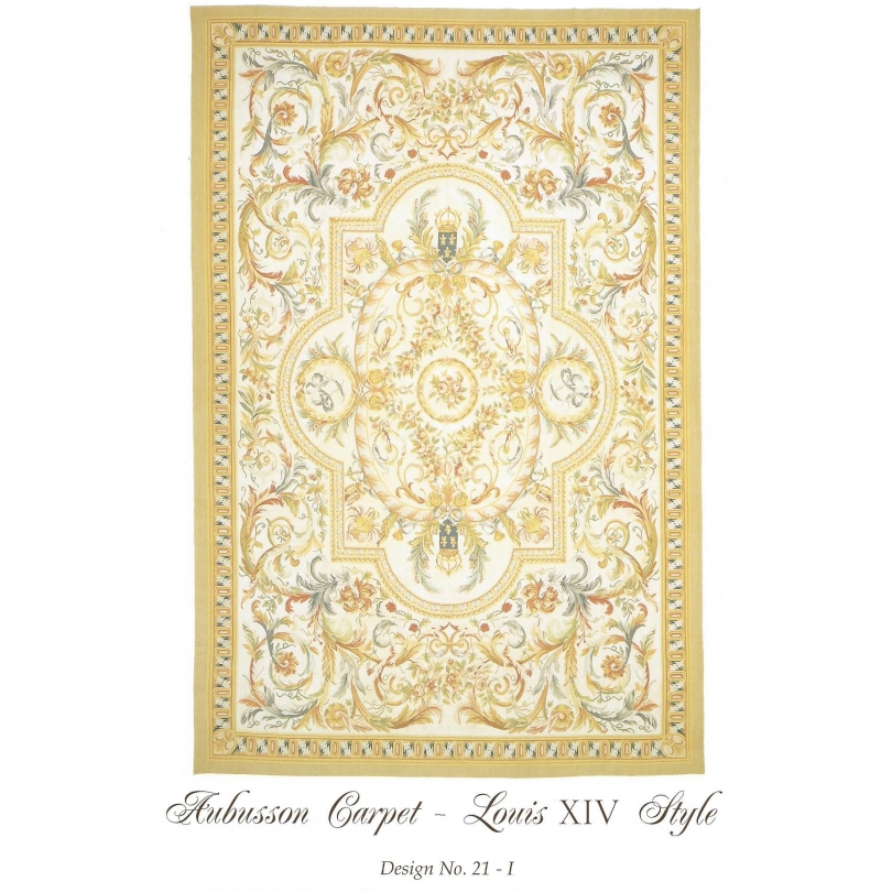 Tapis Aubusson style Louis XIV, dessin