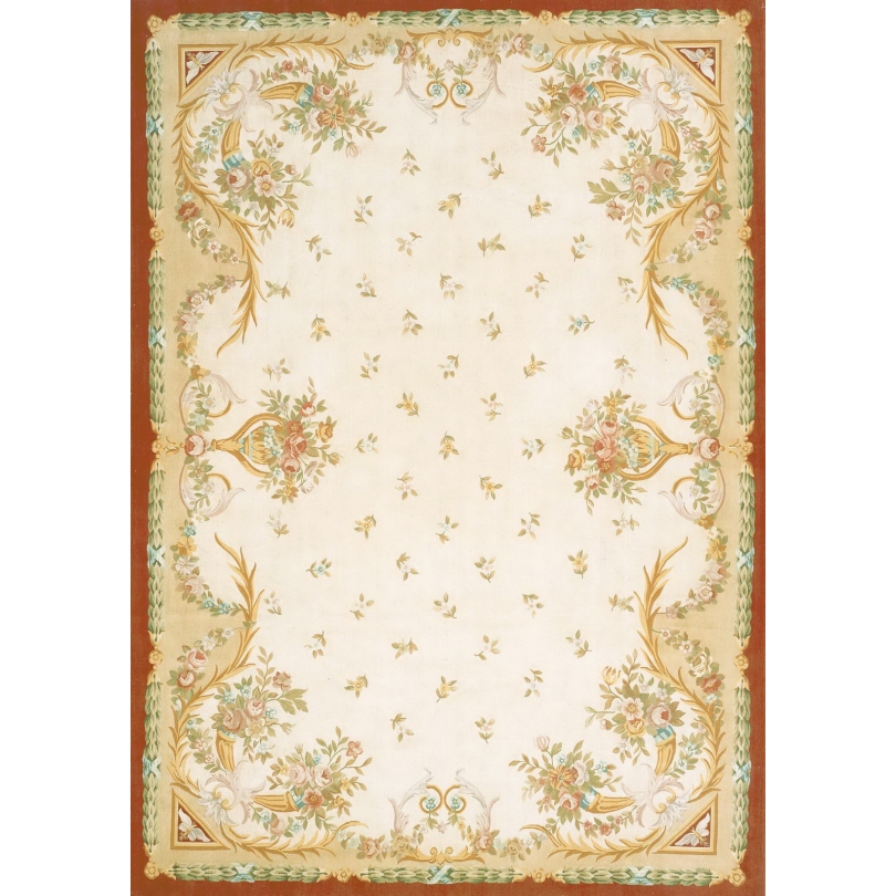 Carpet Aubusson Louis XVI style, drawing