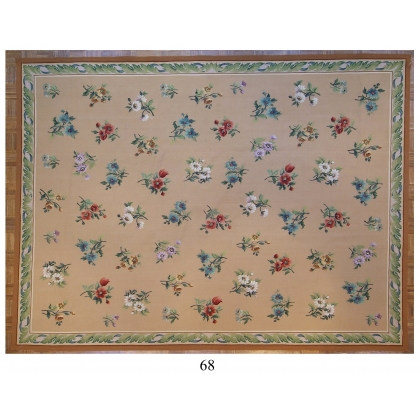 奥布松地毯的图案的鲜花，绘制68