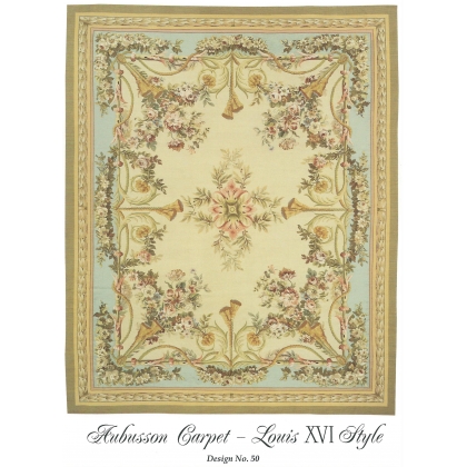  Tapis Aubusson style Louis XVI, dessin sur  Moinat SA  - Antiquités décoration