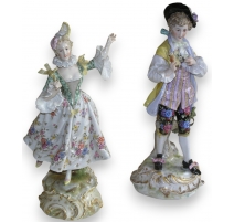 Paire de figurines "Femme" et "Homme"