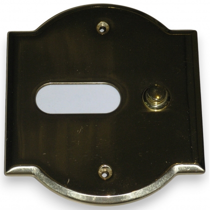 Plaque-sonnette, en laiton poli