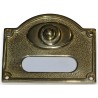 Rectangular doorbell plate, made of brass, from  Moinat SA  - Antiques and home décor