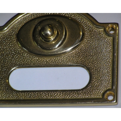Rectangular doorbell plate, made of brass, from  Moinat SA  - Antiques and home décor