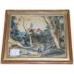 Acuarela firmada por GIRARDET.  en Moinat SA  - Antigüedades y decoración -  Gouaches, acuarelas, pasteles