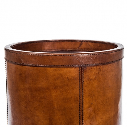 Large brown leather umbrella stand, from  Moinat SA  - Antiques and home décor