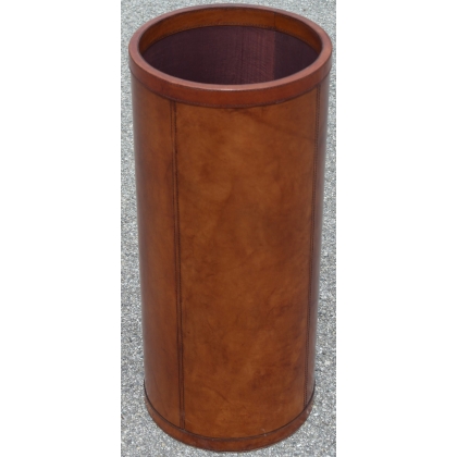 Large brown leather umbrella stand, from  Moinat SA  - Antiques and home décor