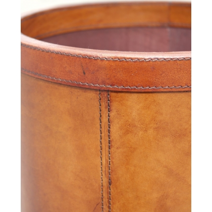 Large brown leather umbrella stand, from  Moinat SA  - Antiques and home décor