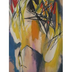 Aquarelle \"La mort de l\'oiseau de feu\", CHABRY