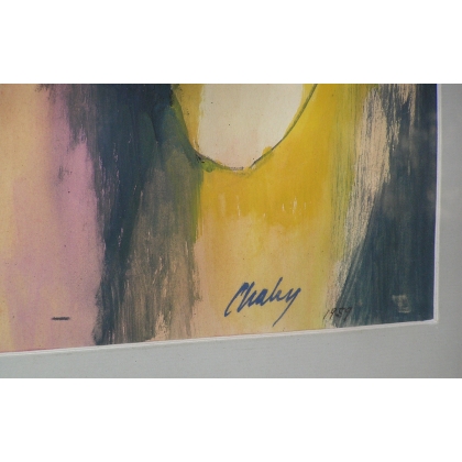 Aquarelle "La mort de l'oiseau de feu",  sur Moinat SA  - Antiquités décoration -  Gouaches, Aquarelles, Pastels