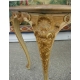 Game table cast iron foot, oak