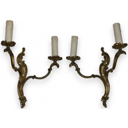  Paire d'appliques style Louis XV en sur  Moinat SA  - Antiquités décoration