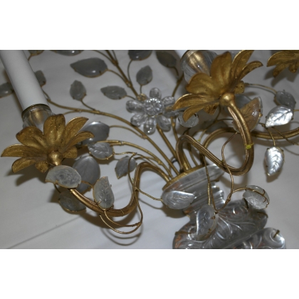  Applique "Bouquet" à 3 lumières en fer sur  Moinat SA  - Antiquités décoration