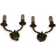 Paire d'appliques Empire en bronze à 2