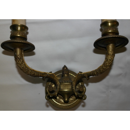 Pair of Empire-style bronze wall lights, set of 2, by Moinat SA – Antiques and home décor
