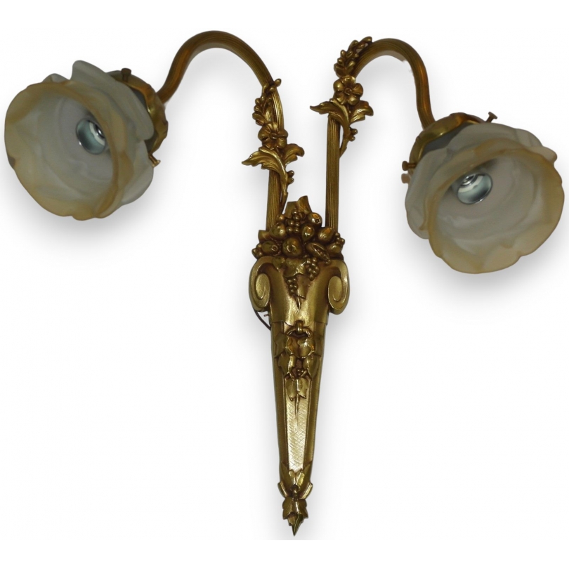 Miroir Louis-Philippe en bois doré (abimé)