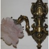 2-light bronze wall light with globe shades from Moinat SA – Antiques and home décor