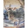Acuarela firmada por GIRARDET.  en Moinat SA  - Antigüedades y decoración -  Gouaches, acuarelas, pasteles