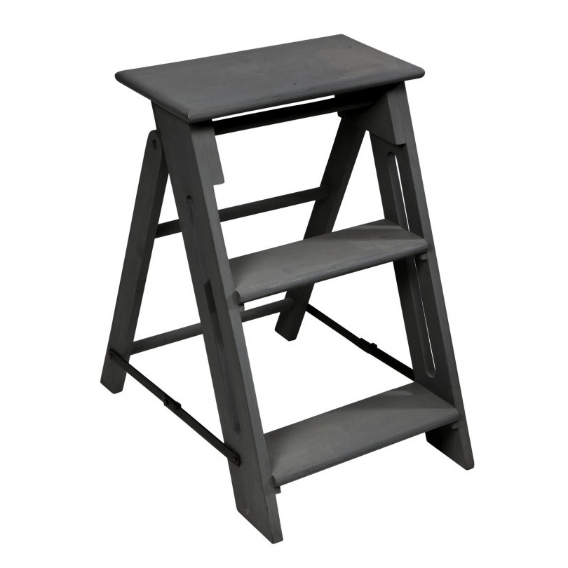 3-step ladder in lacquered mango wood from Moinat SA – Antiques and home décor
