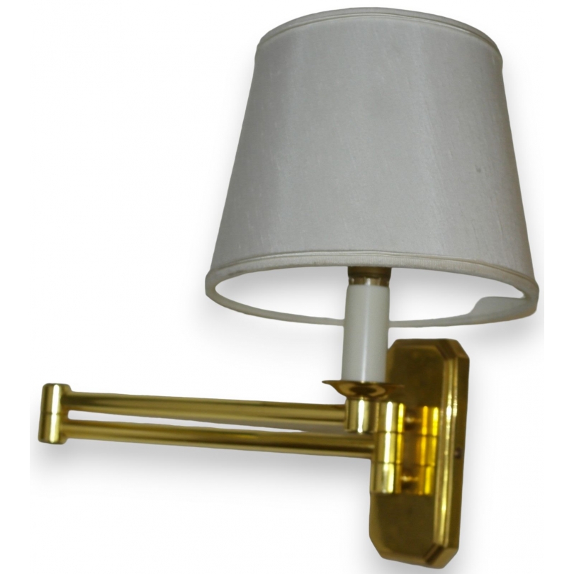 Brass wall light with articulated arm at  Moinat SA  - Antiques and home décor