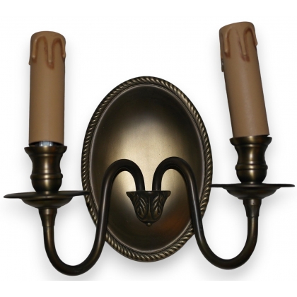 Oval Directoire-style wall light with 2 bulbs from Moinat SA – Antiques and home décor
