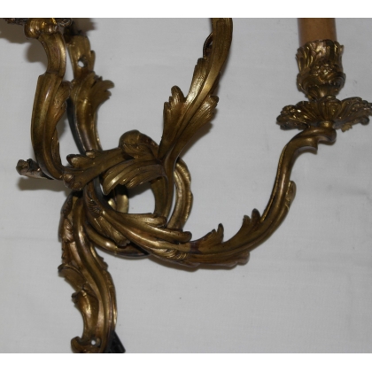 Pair of Louis XV-style wall lights with three arms by Moinat SA – Antiques and home décor