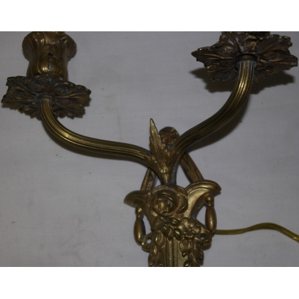 Louis XV-style bronze wall light, pair, by Moinat SA – Antiques and home décor
