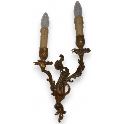 Louis XV-style bronze wall light, pair, by Moinat SA – Antiques and home décor