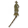 Porte cintres rabattable en laiton "Homme"