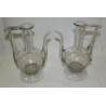 Pair of hand-blown glass jugs by Moinat SA – Antiques and home décor