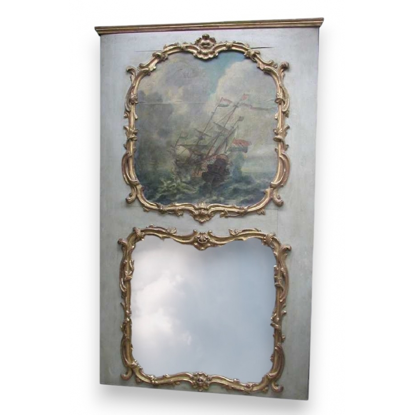 Régence mantel mirror, the top