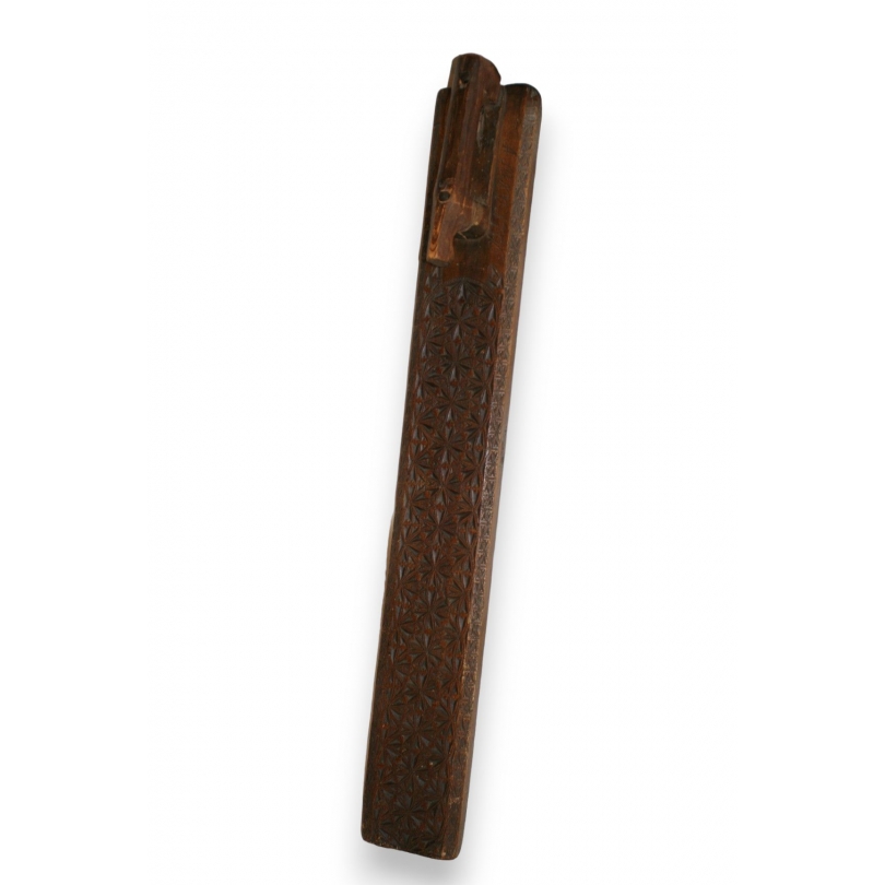 Elaborately carved wooden ironing board at Moinat SA – Antiques and home décor
