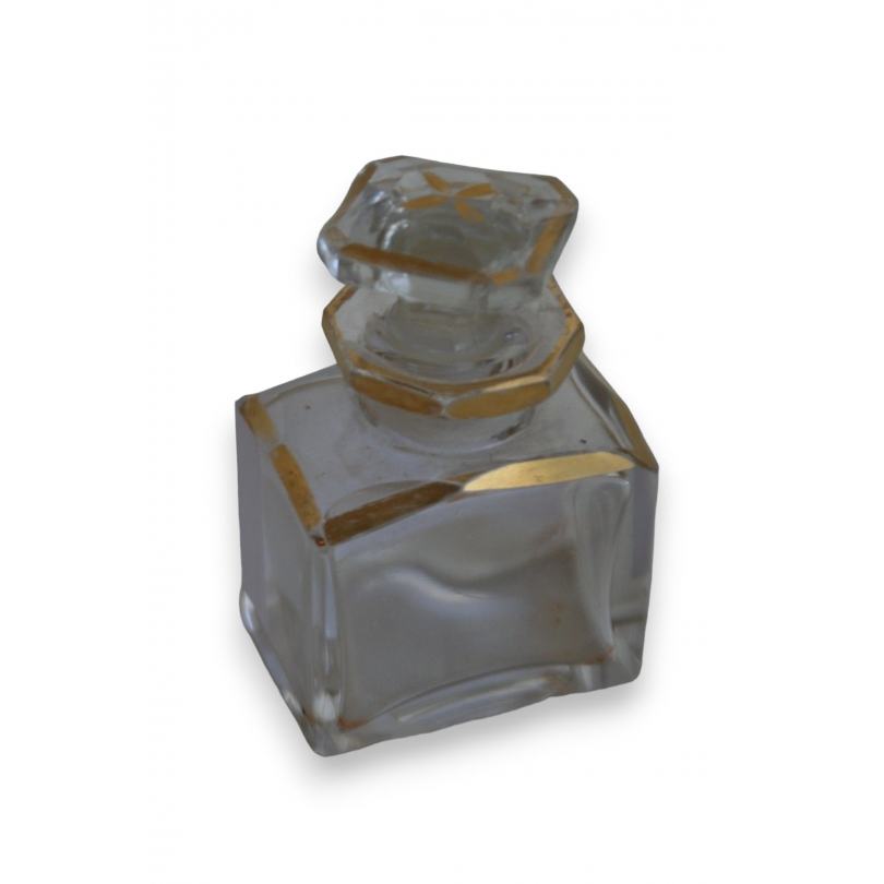 Flacon en cristal avec filet doré