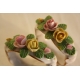 Paire de liens de serviette fleuri en