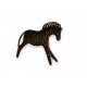 Petite cheval russe en métal argenté