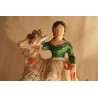 Earthenware figurine of a little girl with a goat by Moinat SA – Antiques and home décor