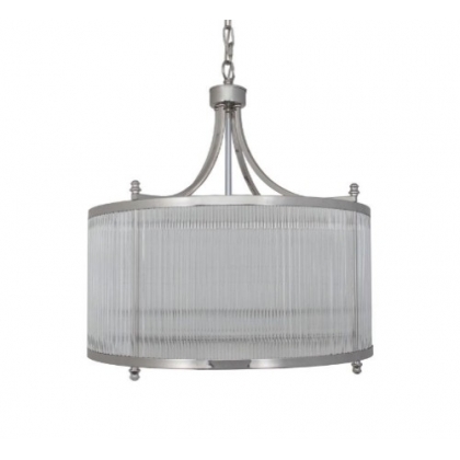 Suspension ronde \"Calto\" en nickel
