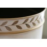 Round beige sheet metal wastepaper basket at  Moinat SA  - Antiques and home décor
