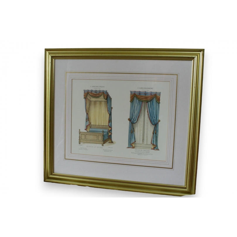 Gravure "L'ameublement" par D. GUILMARD  sur Moinat SA  - Antiquités décoration -  Gravures, Lithos