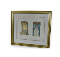 Gravure "L'ameublement" par D. GUILMARD
